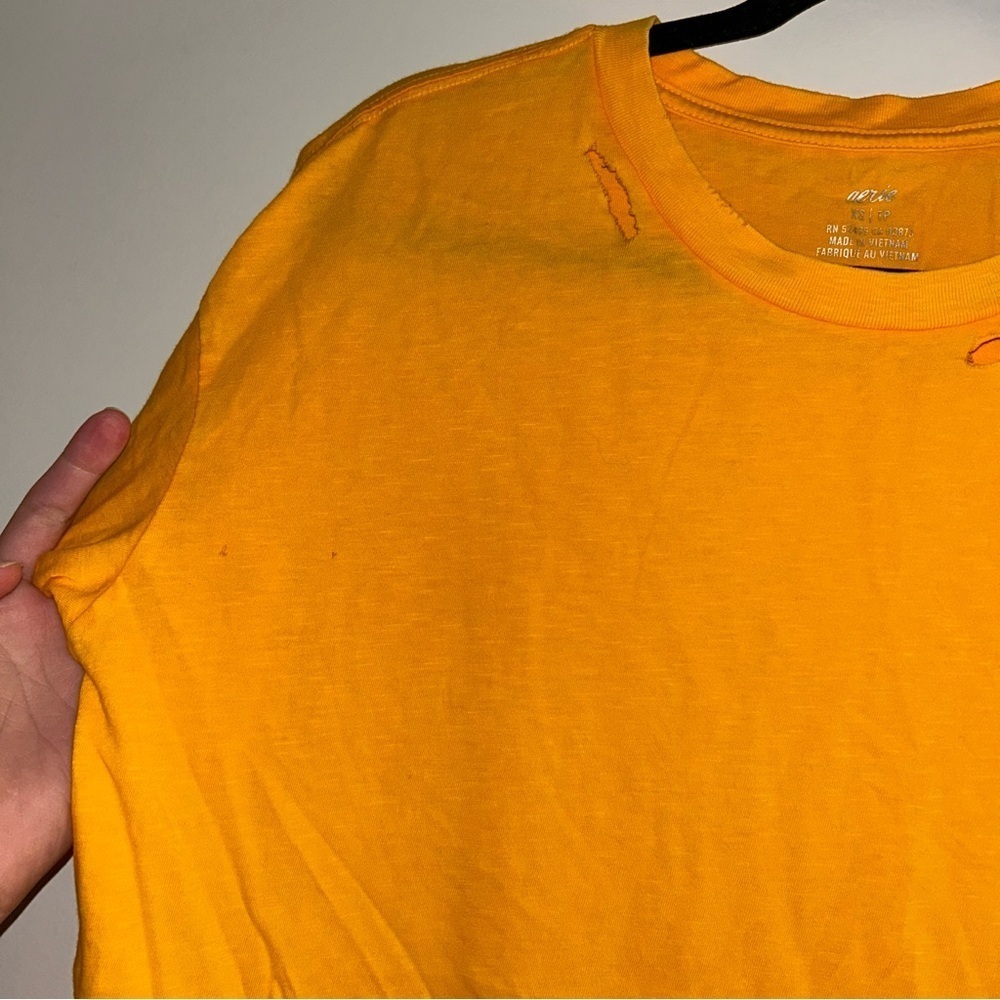 Aerie Distressed Oversized Tee XS NWT - Picture 2 of 6